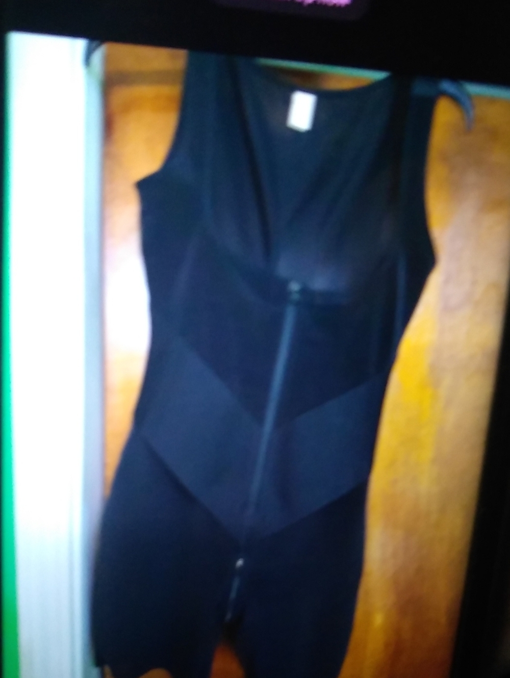 Black Sleeveless Zip-Front Shapewear Top